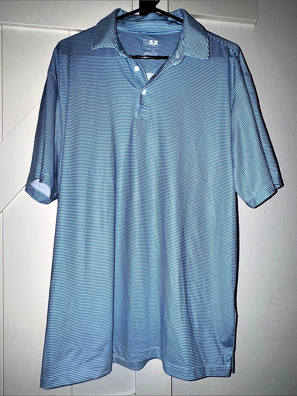 PXG Men's Striped Polo in Blue & White Size XL Like New